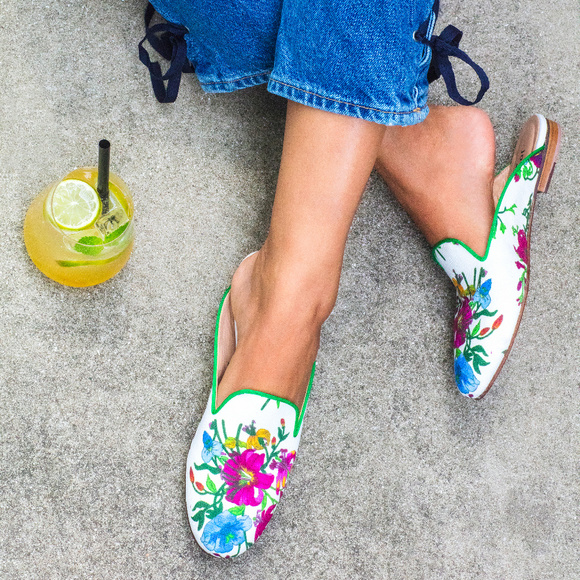 🚫SOLD🚫 Jon Josef Great Slippers Mules Provence Floral - Picture 2 of 5